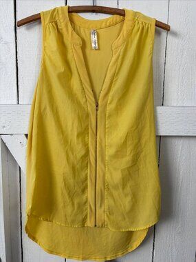 Yellow Blouse with Zipper